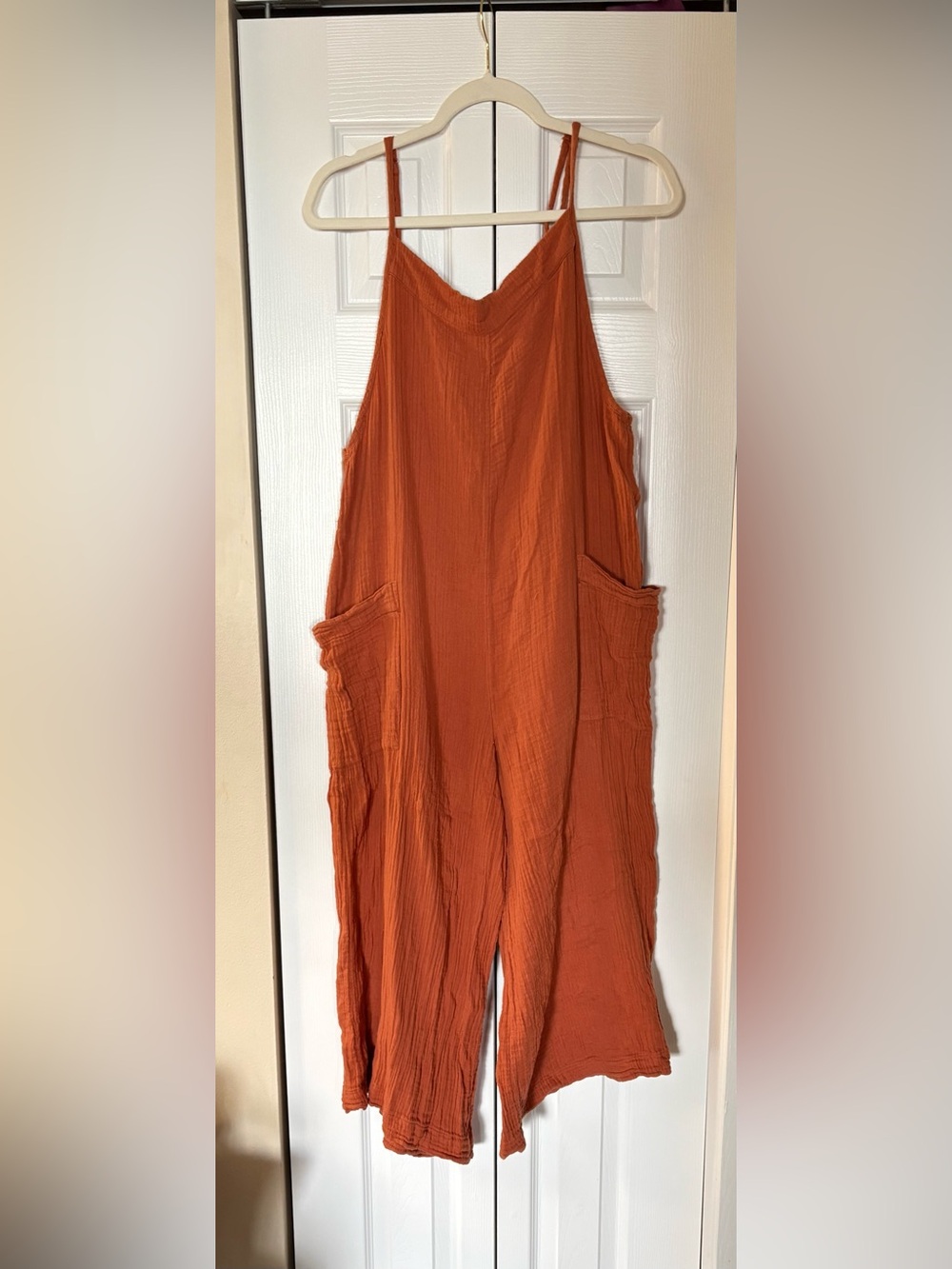 Rust Orange Women's Sleeveless Jumpsuit